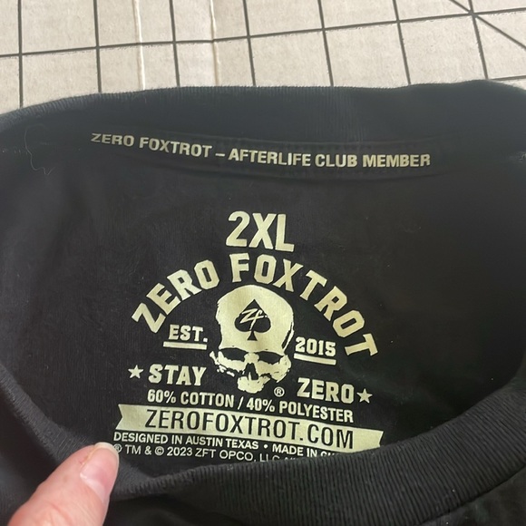 Zero foxtrot afterslime club tshirt, size 2x - Picture 3 of 8